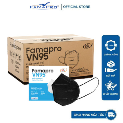 [Combo 30 hộp VN95 ] Khẩu trang y tế VN95  Famapro  5 lớp    (10 cái/hộp)