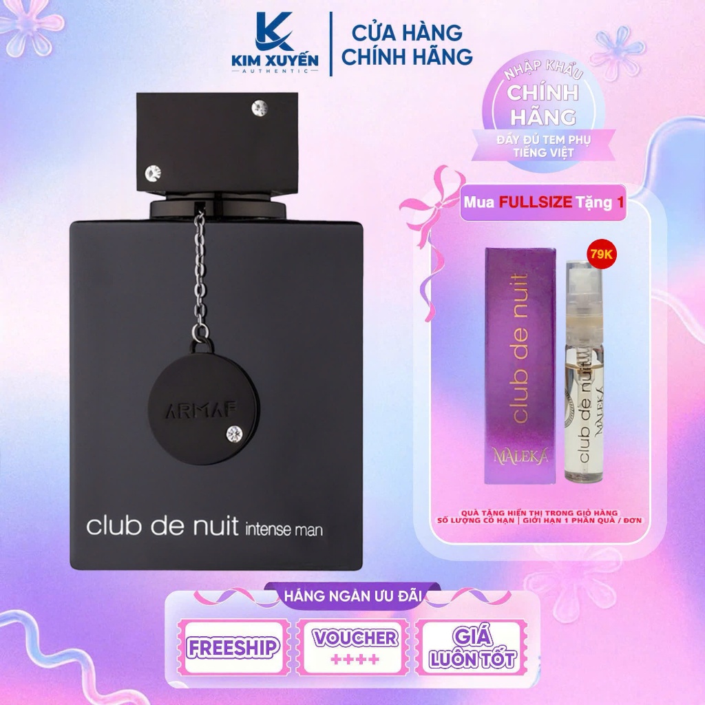 INTENSE MAN Nước hoa Club De Nuit INTENSE MAN ARMAF 105ml (Đen) [ TẶNG 1 NƯỚC HOA ARMAF MINI ]