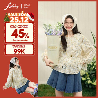  Áo babydoll thêu hoa nổi REDSHOP chất ren phong cách hàn quốc nữ 308006 