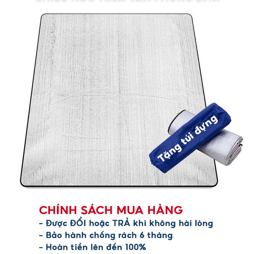 Chiếu ngủ văn phòng buổi trưa ❌TẶNG KÈM TÚI❌, Tấm thảm trải lót bạc gấp gọn cách nhiệt đơn đôi loại lớn 2242