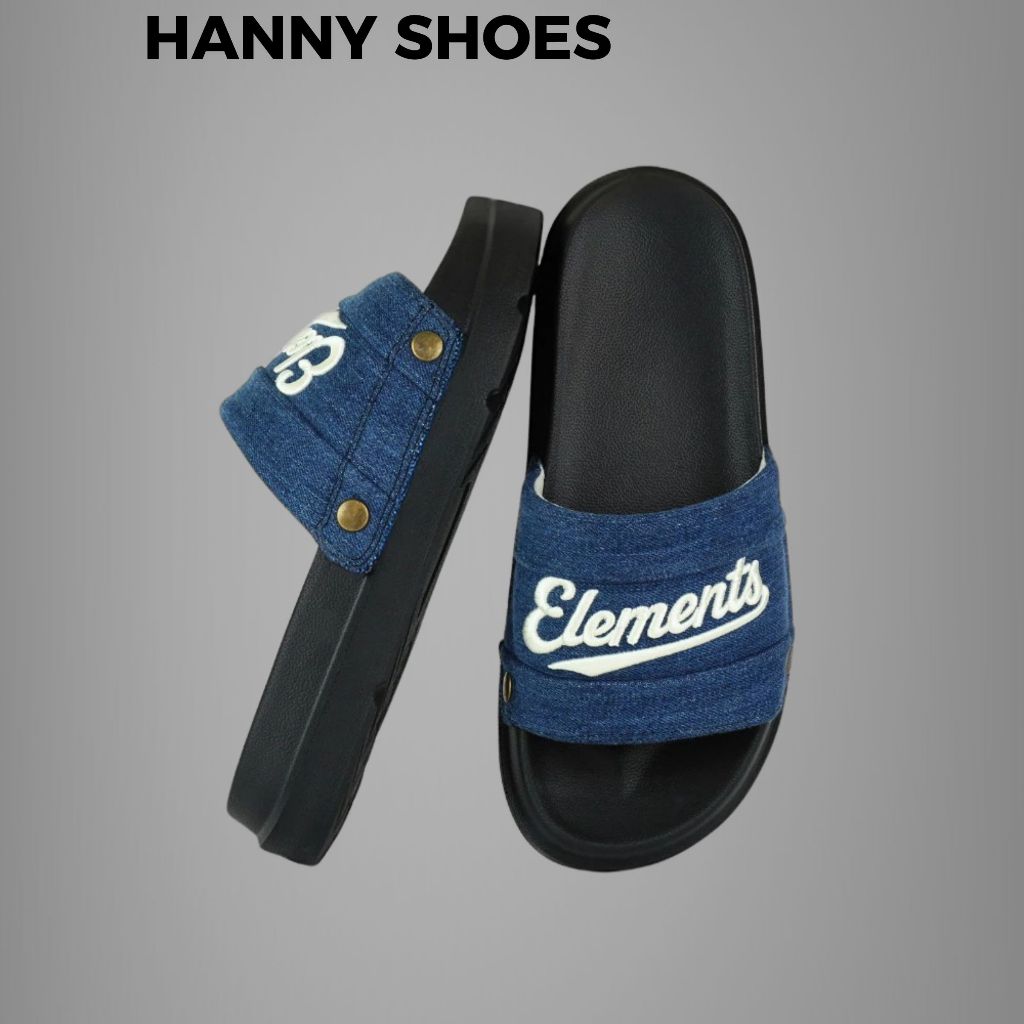 Dép ELements Iconic Denim Unisex - (Slipper) Dép Elements vải jeans đế bằng nam nữ - Elements