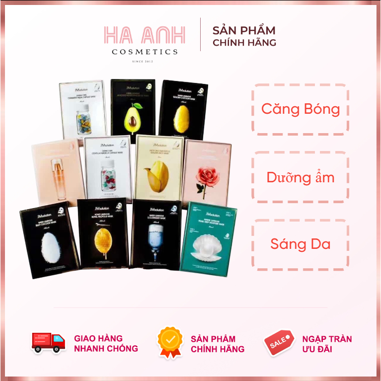 Mặt Nạ Giấy Dưỡng Ẩm Làm Sáng Da Jm Solution