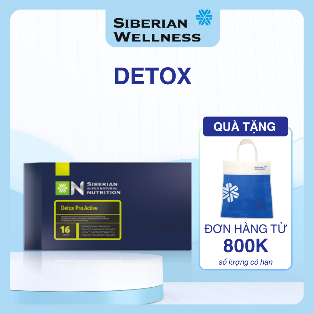 [ Siêu giải độc ] Siberian Super Natural Nutrition. Detox Pro.Active  giúp chống oxy hóa, giải độc g