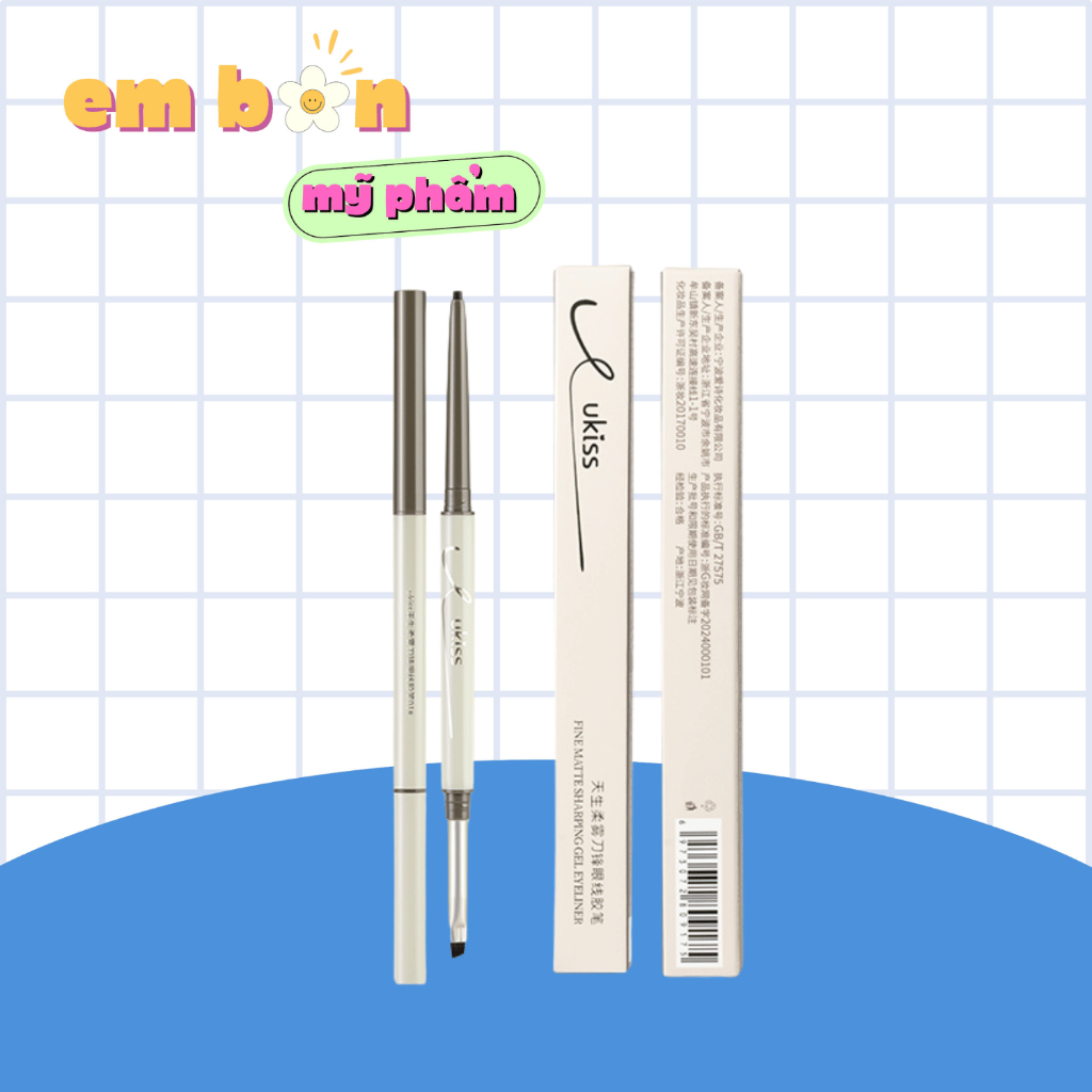 UKISS - Hai đầu bút chì kẻ mắt dạng gel siêu mỏng -  60mg