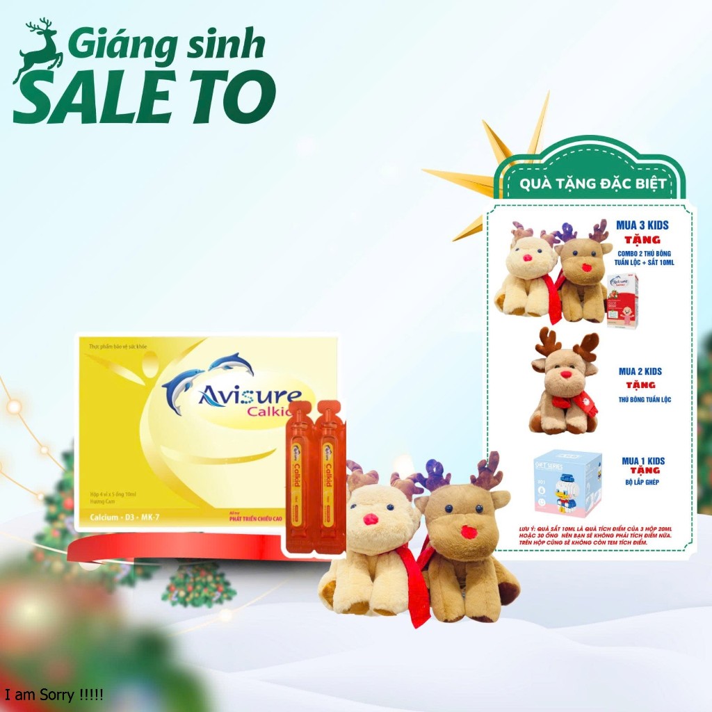 Canxi cho bé Avisure Calkid, canxi hữu cơ chứa D3MK7 bé cứng cáp khỏe mạnh, phát triển chiều cao vượ