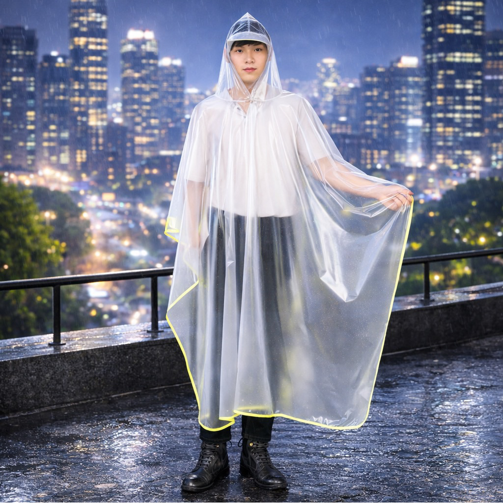 Áo Mưa Mù Cánh Dơi - Rộng Rãi, Thoáng Mát, Che Chắn Toàn Diện