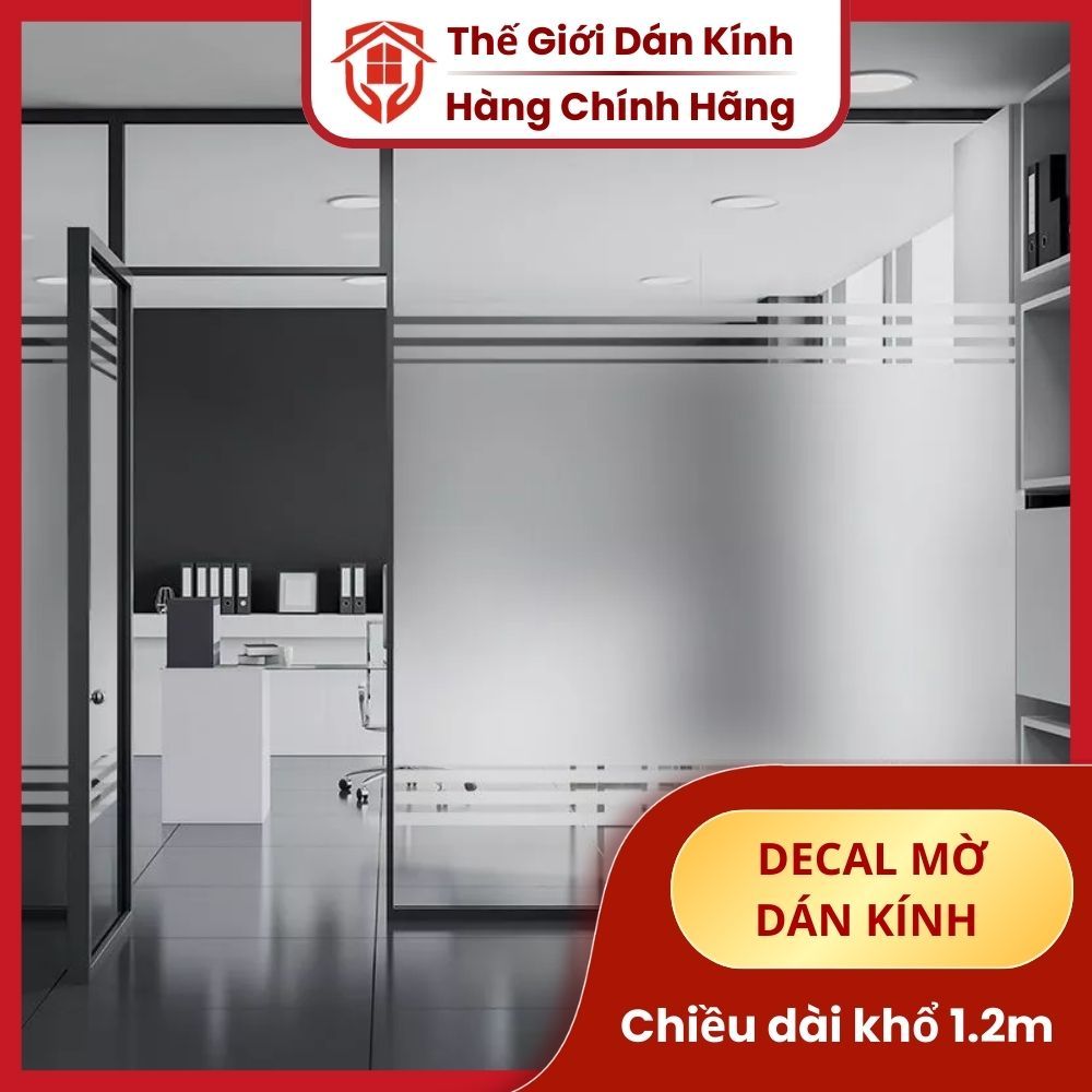 Giấy dán kính mờ văn phòng khổ rộng 1m2, Decal mờ dán kính cửa sổ phòng khách nhà tắm