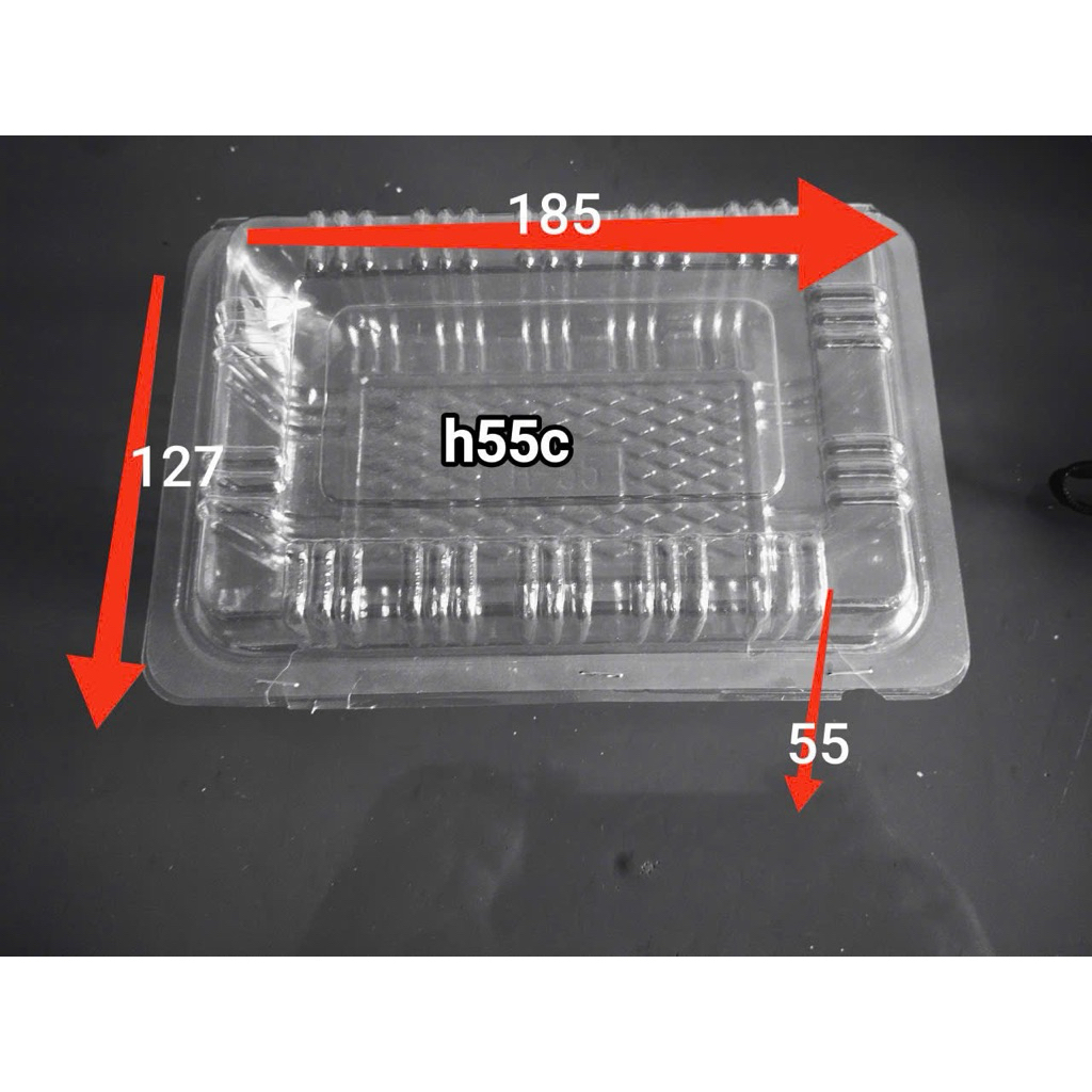 Bao - 1000 hộp nhựa H55 trong suốt  rẻ