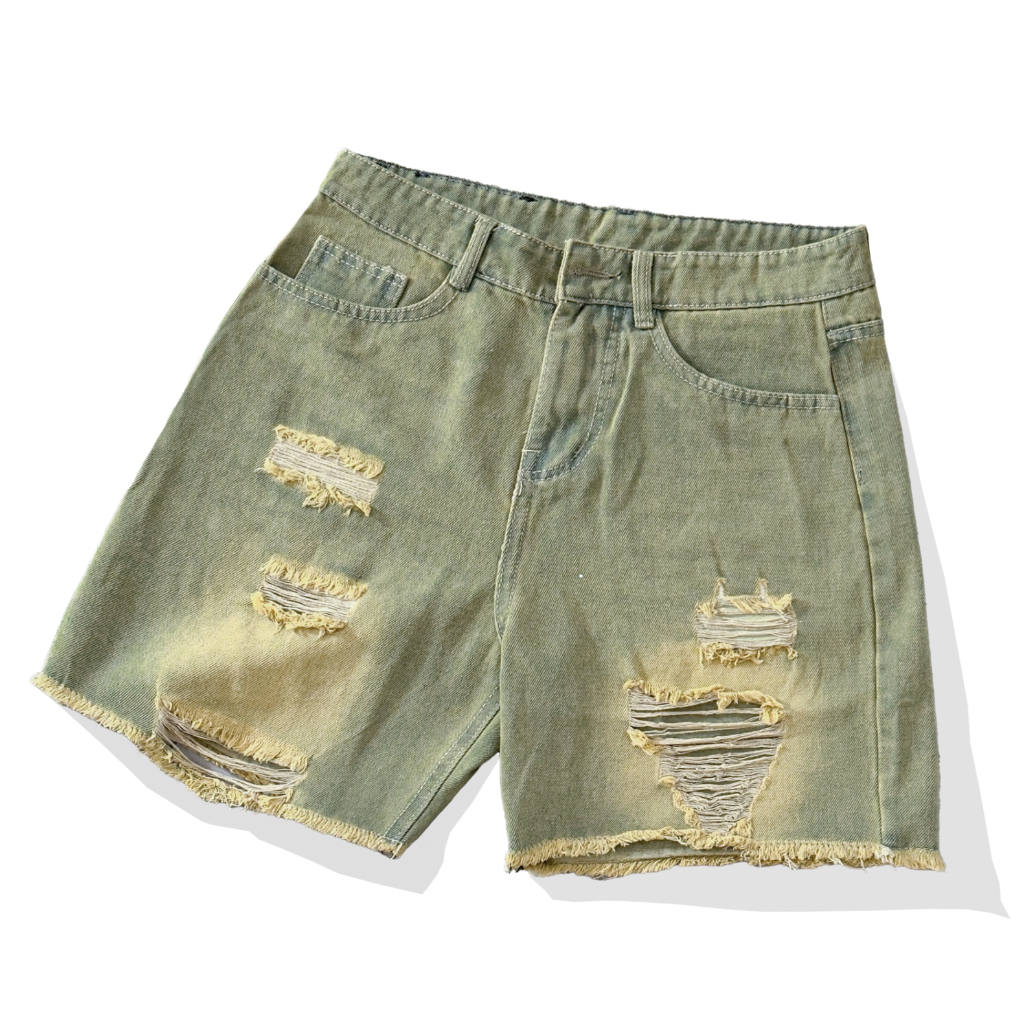 Quần Short Jean Nam Lửng Trên Gối Cotton Quần Lửng Jean Dành Cho Nam apmen QS6J245 mẫu mới