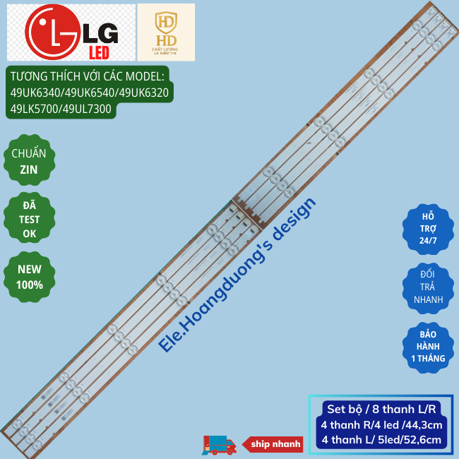 Thanh led tivi lg 49inch/bộ led lg49uk6340/49uk6540/49uk6320/49lk5700/49ul7300-ele.hoangduong