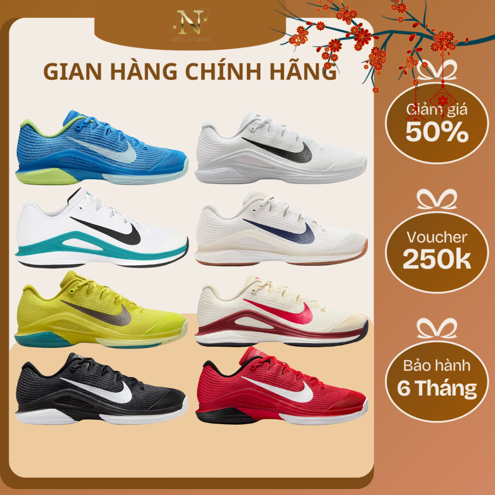 [HÀNG CHÍNH HÃNG] Giày Nike Court Air Zoom Vapor 12 Tennis Pickleball Bóng Chuyền Chạy Bộ Nam Nữ
