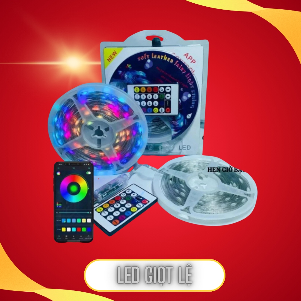 Led giọt lệ, Dây Đèn Led đuổi ARGB 10M,20M Cổng USB 16 Triệu Màu Nháy Theo Nhạc, Chống Nước, Điều Kh