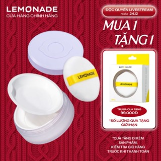   LIVESTREAM KOL  Combo Lemonade Phấn Phủ Supermatte No Makeup Loose Powder 9g & Bộ 3 Bông Phấn Tán Nền Cushion Puff Set 