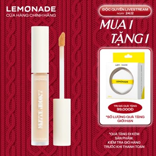   LIVESTREAM KOL  Combo Lemonade Kem che khuyết điểm Matte Addict Concealer 3g & Set 3 bông phấn tán nền Cushion Puff 