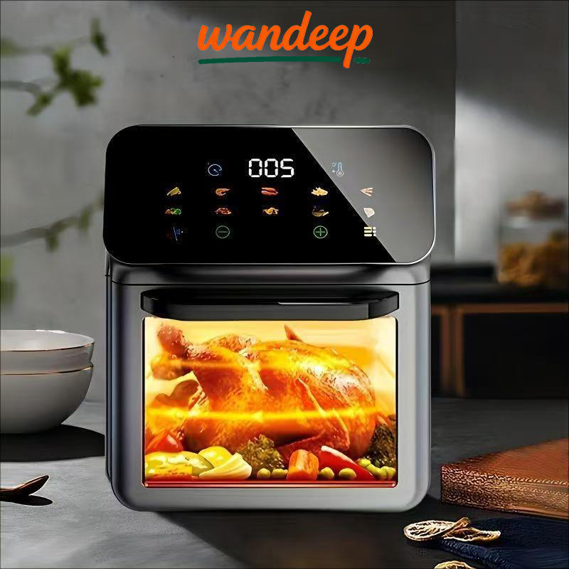 OOKAS Nồi Chiên Không Dầu 16L Phù hợp chiên gà nguyên con,Chảo Chống Dính