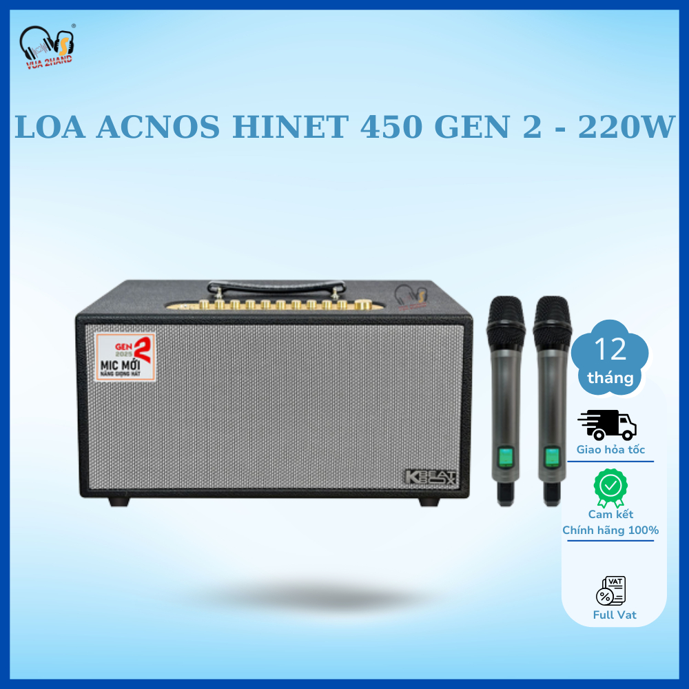 Loa Karaoke ACNOS Hinet 450 Gen 2 chính hãng công suất 200W