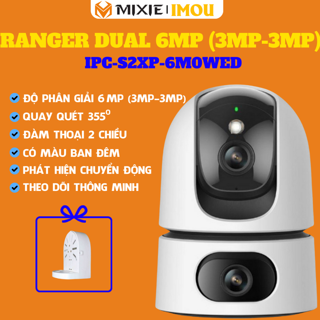 Camera 2 Mắt IMOURanger Dual 6MP ( 3MP + 3MP) và Ranger Dual 10MP ( 5MP + 5MP) I Ban Đêm Có Màu I Ốn
