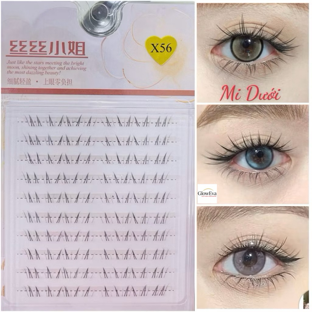 Mi Giả Tách Sợi Chùm DƯỚI CỤM X56 Mi Cụm DƯỚI ( X56 CỤM MI Dưới )