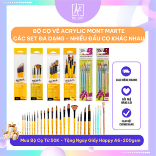 Bộ Cọ Vẽ Màu Acrylic Gallery Mont Marte | Nhiều Size – Chất Lượng Cao
