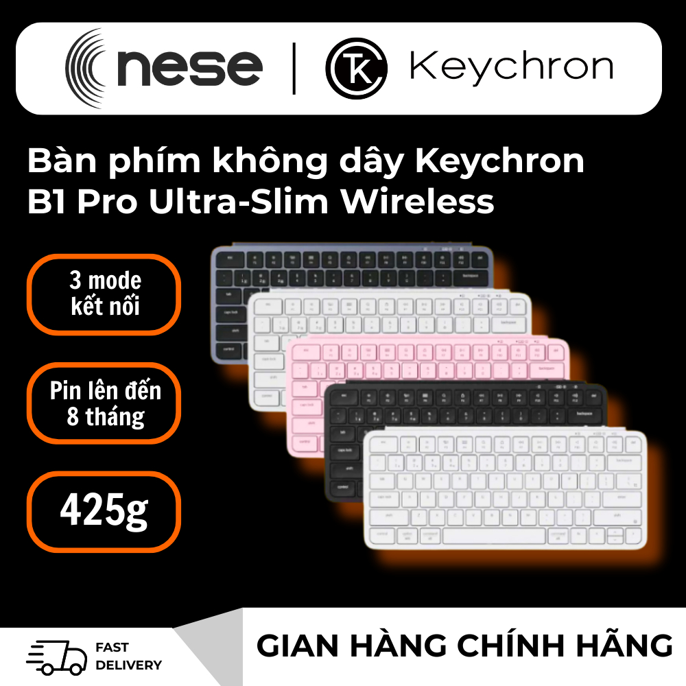 Bàn phím không dây Keychron B1 Pro Ultra-Slim Wireless