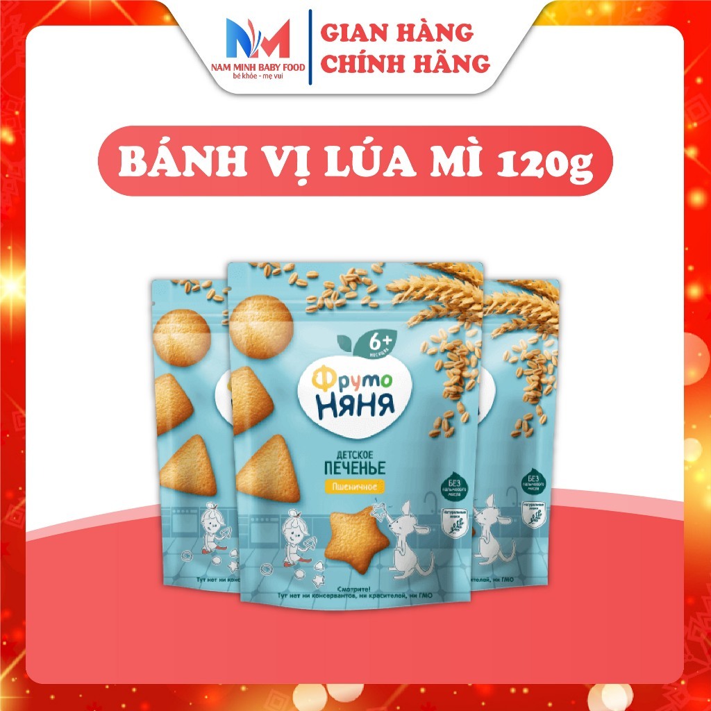 COMBO 2 GÓI BÁNH 50G Fruto Nga Cho Bé 6 Tháng Ăn Dặm ( DateT3-4/26)