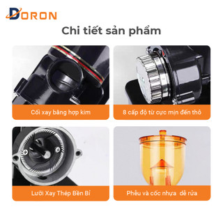 Máy nghiền hạt cafe 600N 180W nhỏ gọn có 8 mức độ xay