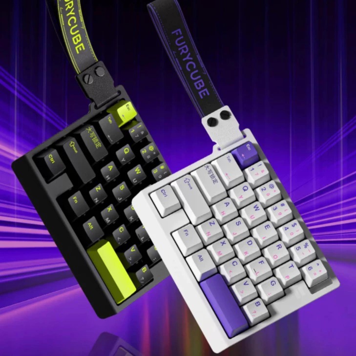 (sẵnn) Bàn Phím Cơ Gaming Rút Gọn Một Tay Furycube M30 HE - 8K Hz - Switch Nam Châm - SOCD - Hỗ trợ 