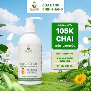  Nước Rửa Tay Fuwa3e Mùi Tinh Dầu Quýt Từ Chế Phẩm Enzyme Sinh Học 300ml 