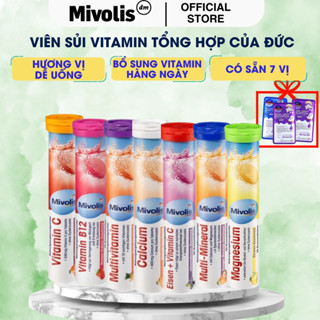  Tuýp Viên Sủi Mivolis Đức 20 viên tăng sức đề kháng với thành phần Vitamin C B12 magie canxi 