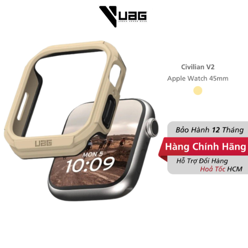 Ốp UAG Dành cho Apple Watch 45mm Civilian V2 | Chống Sốc | Bảo Hành 12 Tháng