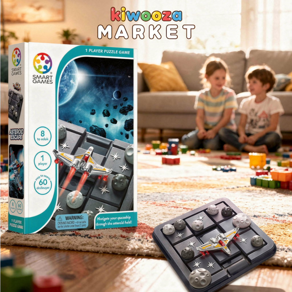 Đồ chơi giải đố Asteroid Escape - Phi thuyền thoát hiểm SmartGames, Trò chơi trượt khối không gian