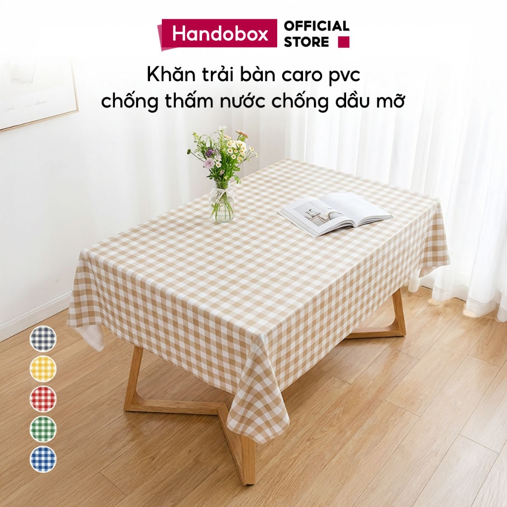 Khăn Trải Bàn Caro PVC Chống Thấm Nước Đa Năng Thảm Trải Bàn Học Bàn Ăn Vintage Picnic Dã Ngoại