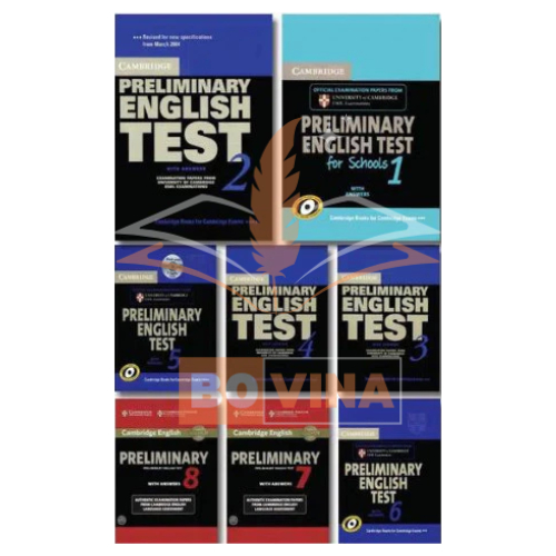Sách - Trọn bộ - Lẻ 8 cuốn Preliminary English Test 8 cuốn (PET) Cambridge