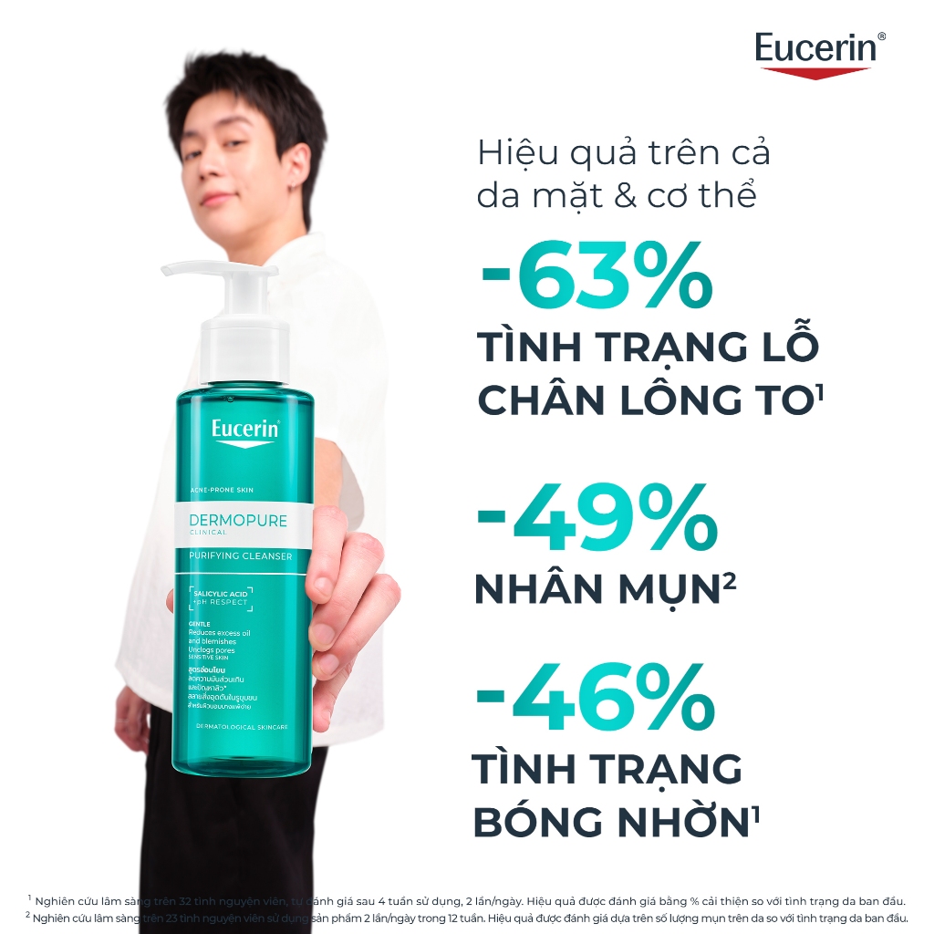 Gel rửa mặt Eucerin® DermoPure Clinical Purifying Cleanser 200ml | BigBuy360 - bigbuy360.vn