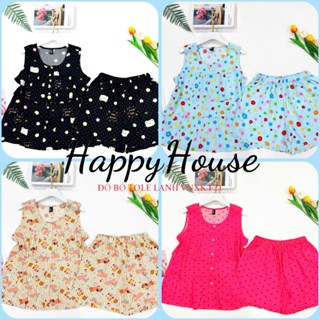  Đồ Bộ Mặc Nhà Bộ Lanh Nữ Đùi Babydoll Bèo Ngực Phối Nút VNXK 45-75kg Chất Tole 2 Da Mềm Mịn Mát - Happyhouse93 