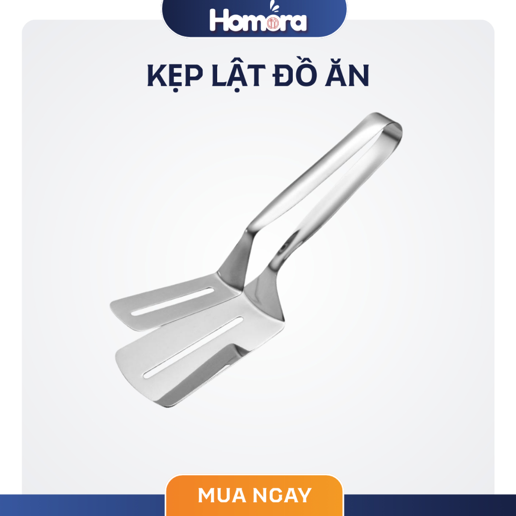 Kẹp Lật Thức Ăn Inox Đa Năng - Kẹp Xẻng Chiên Cá, Bít Tết (Steak), Trứng - Chống Bỏng - Tiện Lợi