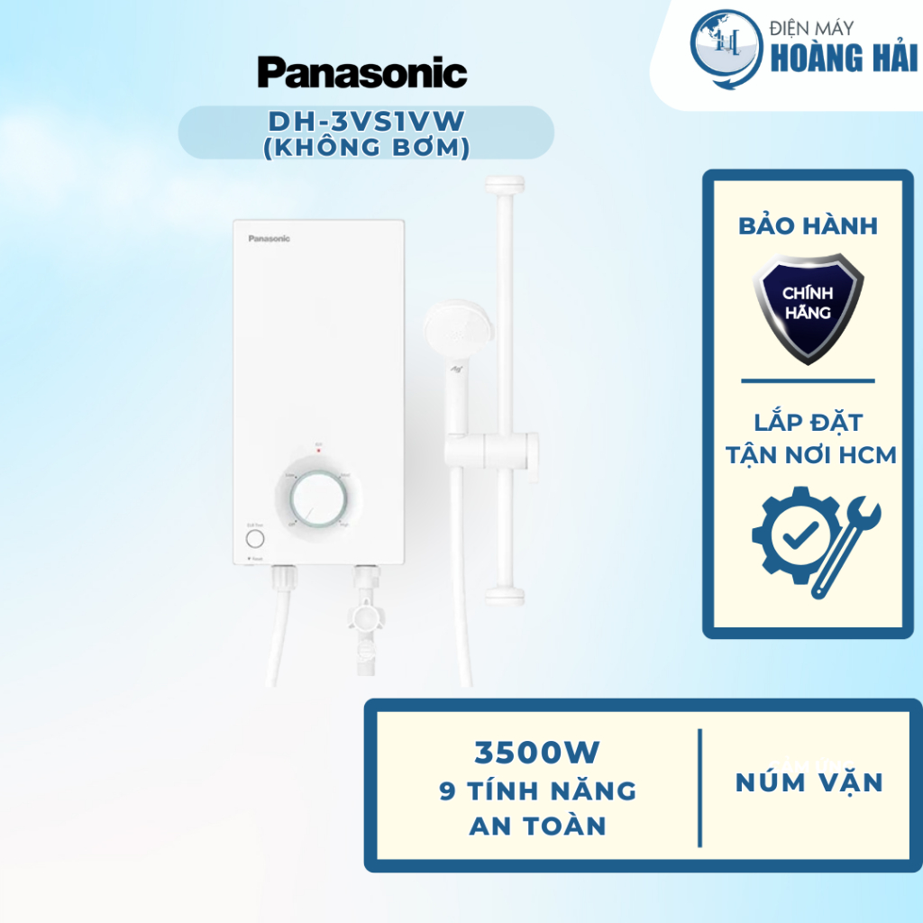 DH-3VS1VW | Máy nước nóng trực tiếp Panasonic DH-3VS1VW (không Bơm) 3.5KW - Chính Hãng