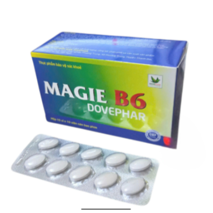 Magie B6 dovephar Magnesi B6 vitamin B6, hỗ trợ giúp giảm tình trạng chuột rút, đau cơ bắp; căng thẳ