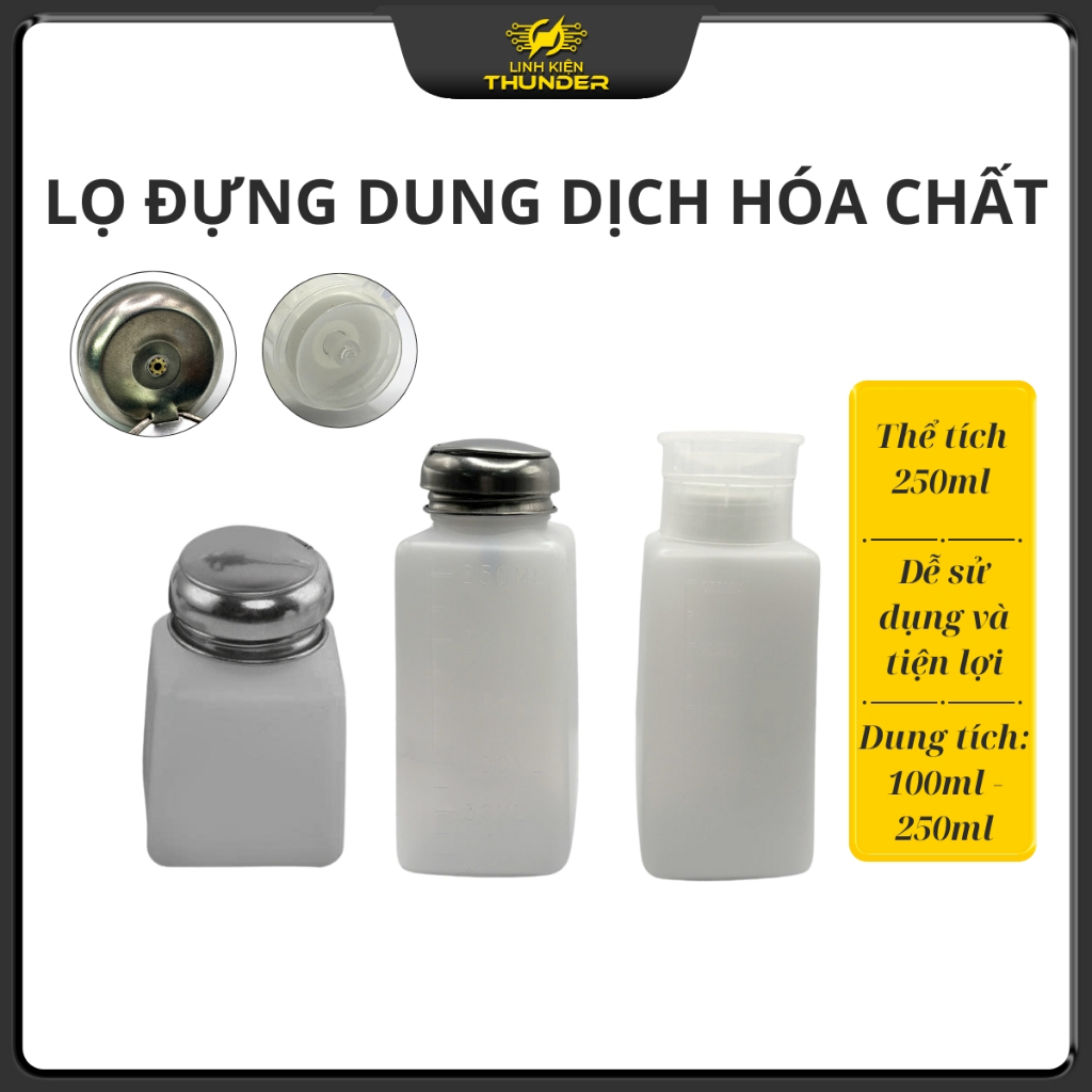 Lọ đựng dung dịch axeton 250ml lõi đồng chất lượng cao Linhkien Thunder.