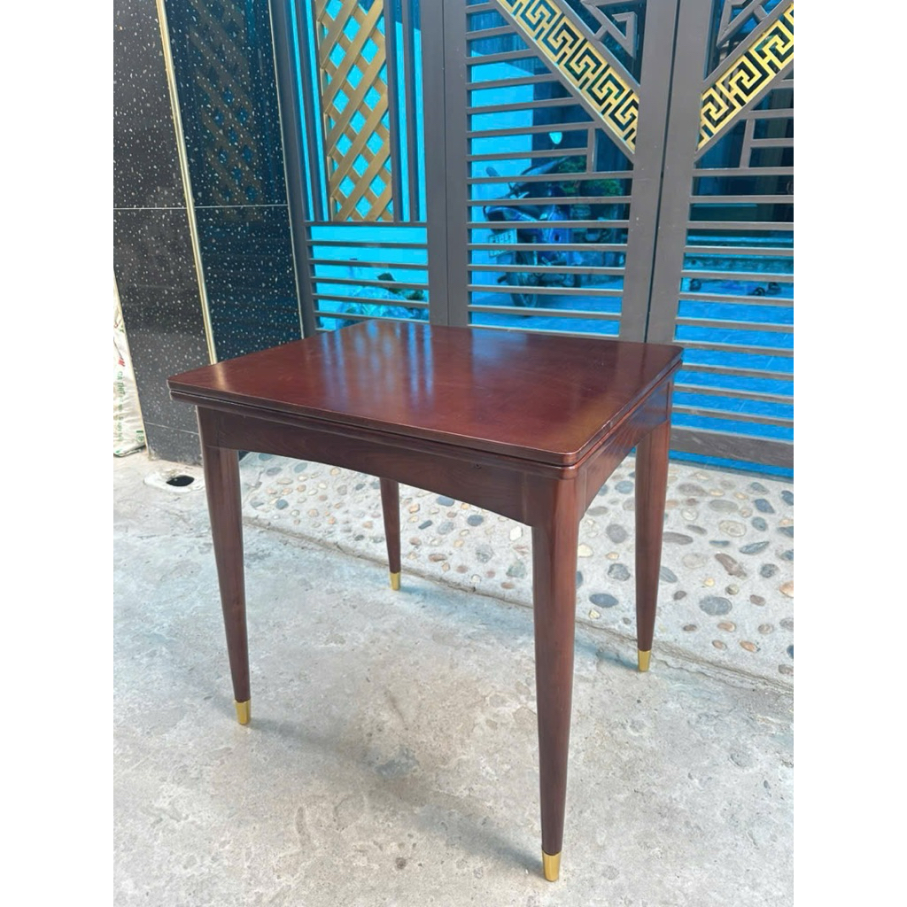 [Gỗ sồi] Bàn ăn mặt bàn gấp gọn thông minh gỗ sồi + plywood chống cong vênh D120*R73*C75cm