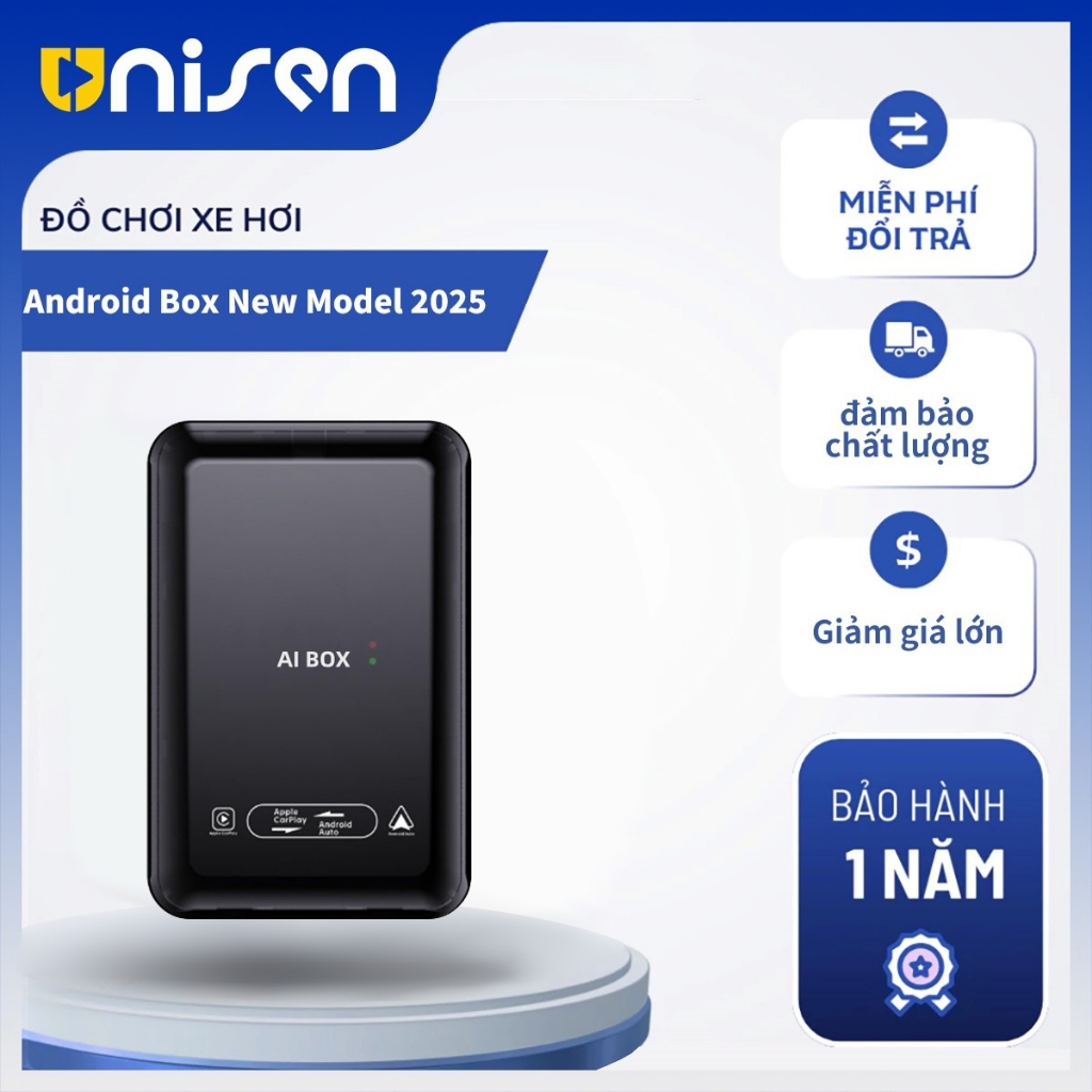 Unisen Bộ Android Box Chính Hãng Qualcomm 660 Tbox Ambient QCM6225 2025 Tặng VietmapS2 dành cho ô tô