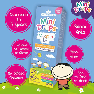 [ NHẬP KHẨU]  Vitamin D3 Drops Cho bé Natures Aid