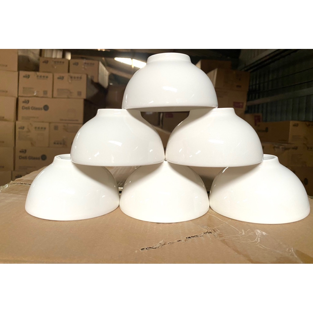 Combo 20 chén sứ trắng trơn dày dặn