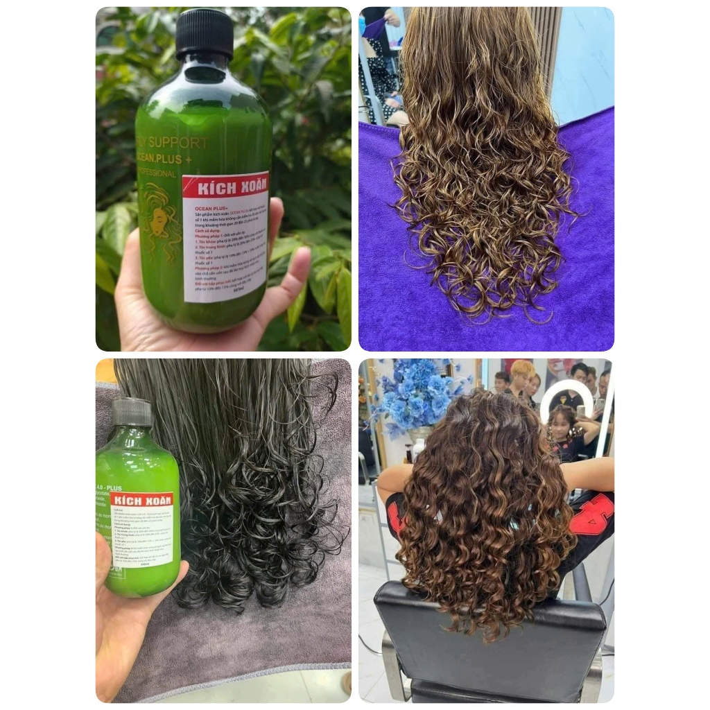 KÍCH  XOĂN GIỮ NẾP TÓC  CHUẨN SALON – CURLY SUPPORT OCEAN PLUS+ CHAI 500ML