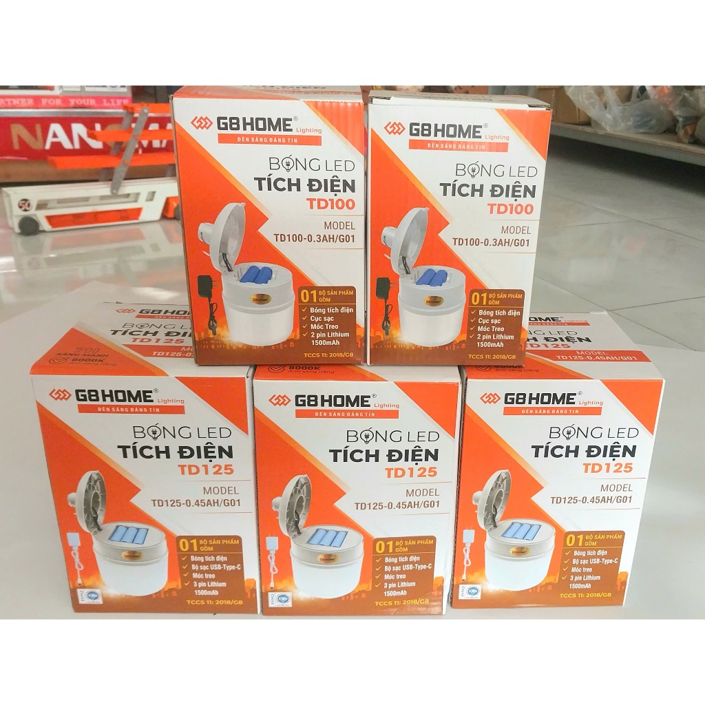 Bóng Led tích điện G8-HOME TD100 TD125