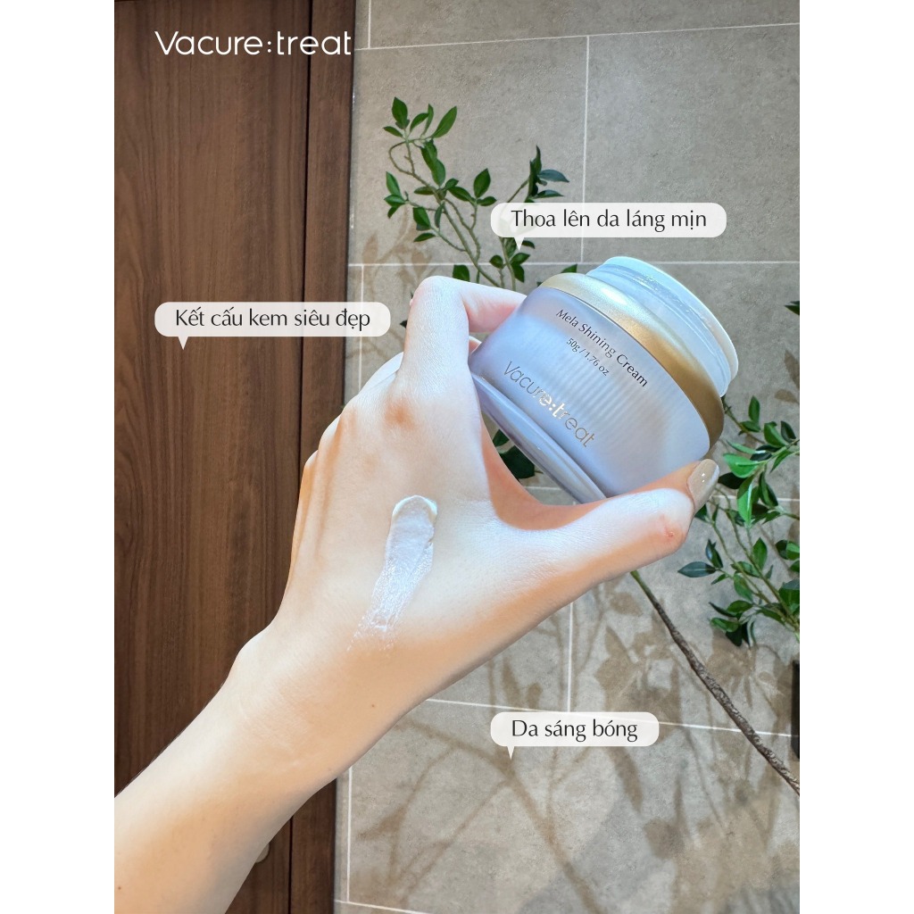 (Tặng Serum Brlab) Kem dưỡng da mặt mờ nám, tàn nhang VACURE:TREAT Mela Shining Cream 50gr
