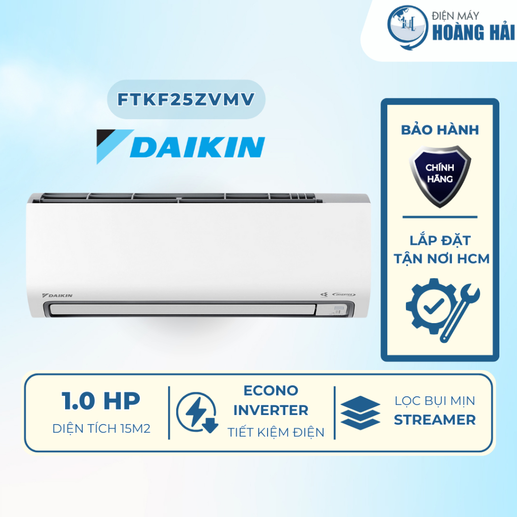 FTKF25ZVMV | Máy lạnh Daikin Inverter 1 HP 9.000BTU FTKF25ZVMV - Hàng chính hãng