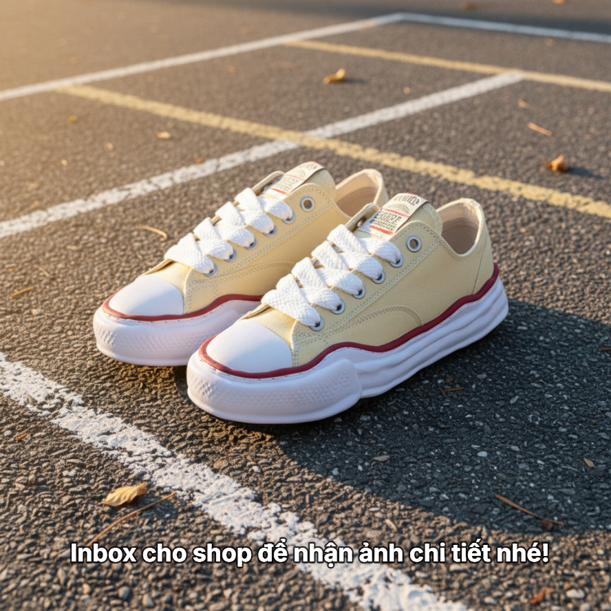 Giày sneaker đầy đủ hình ảnh chi tiết các màu Order-MMY/Maison MIHARA YASUHIRO Sole Canvas Low JHD17