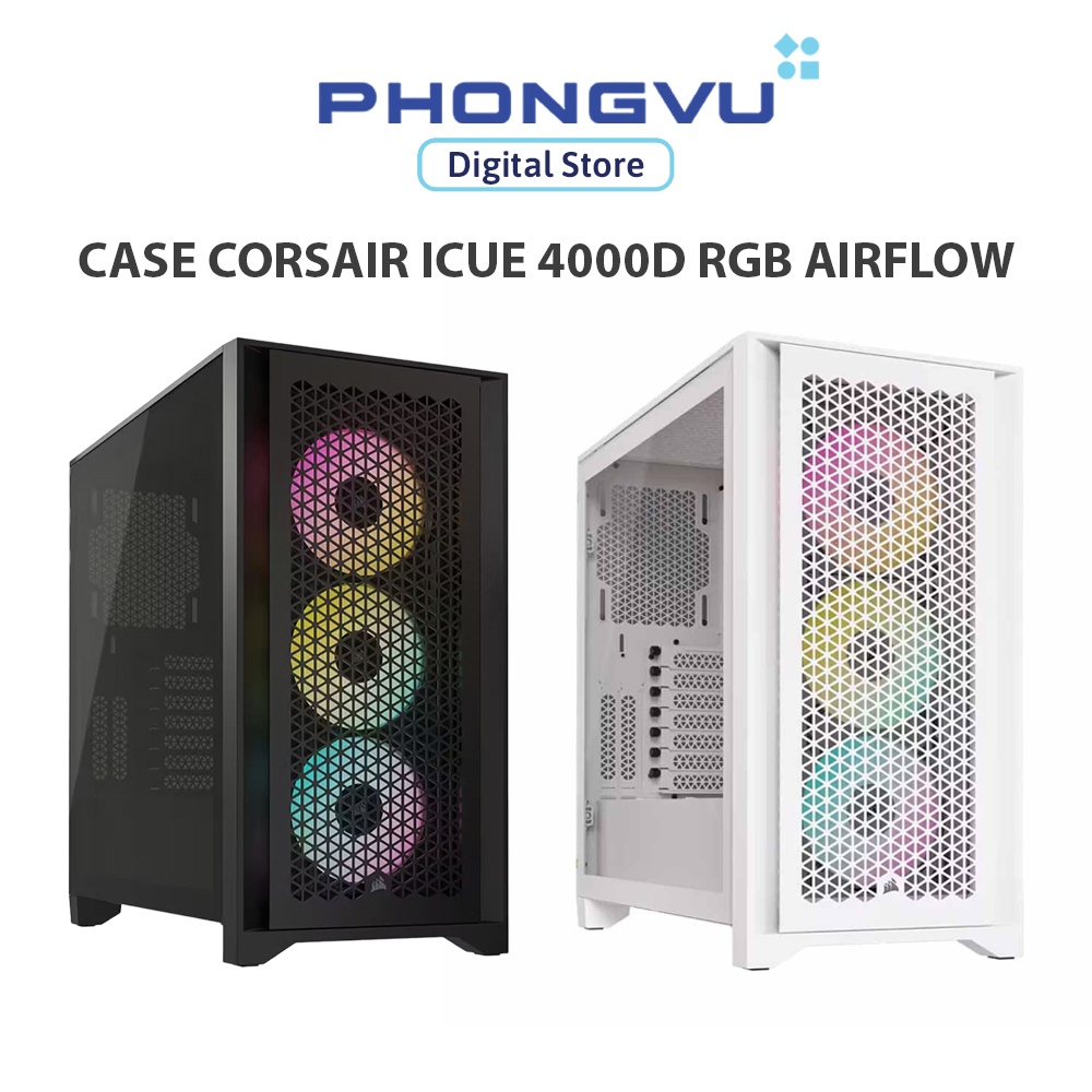 Vỏ máy tính/ Case Corsair iCUE 4000D RGB Airflow - Bảo hành 24 tháng