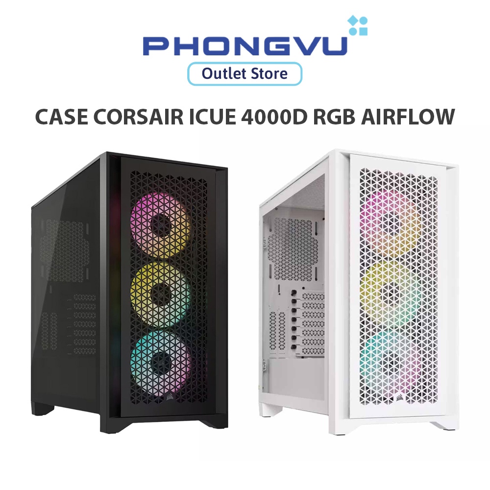 Vỏ máy tính/ Case Corsair iCUE 4000D RGB Airflow - Bảo hành 24 tháng